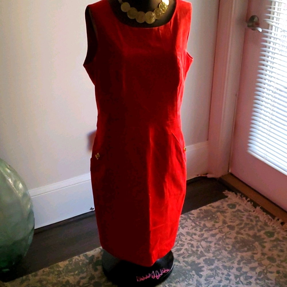 Calvin Klein Red sheath dress